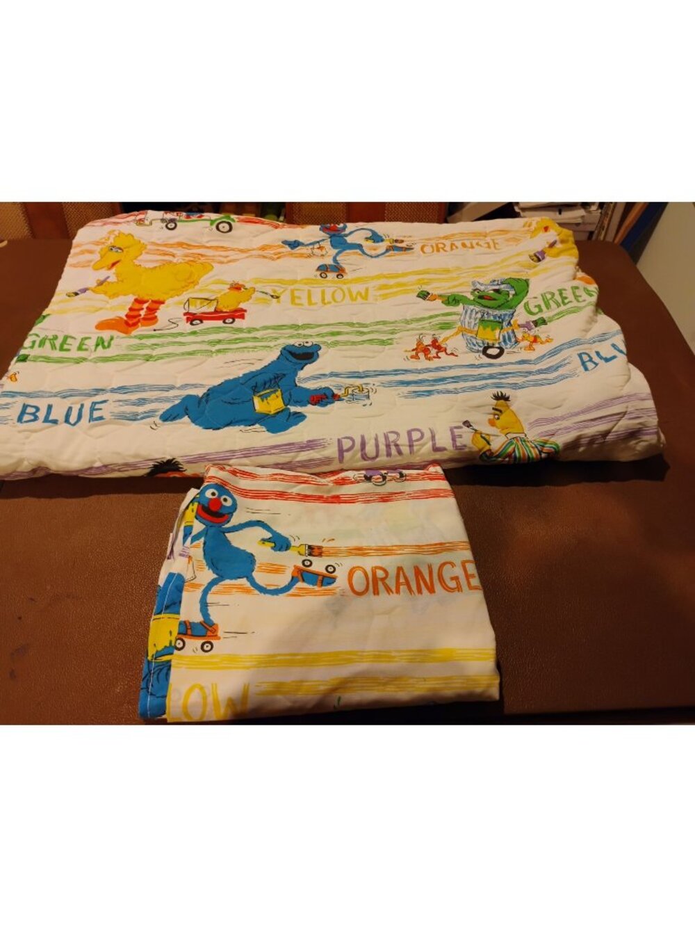 Vintage Sesame Street Twin Quilt & Pillowcase Set 1980s JC Penney Polyester